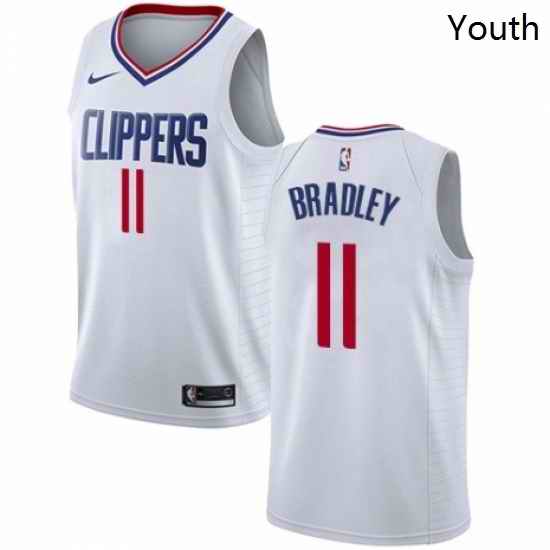 Youth Nike Los Angeles Clippers 11 Avery Bradley Swingman White NBA Jersey Association Edition